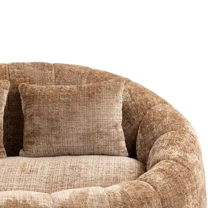 Coffee Modern 59  Chenille Loveseat Chaise Lounge Chair