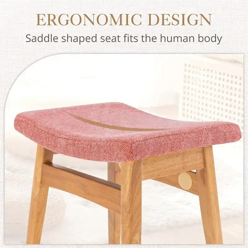 Saddle Cushion VanityStool - 17.83D x 12.4W x 16.53H
