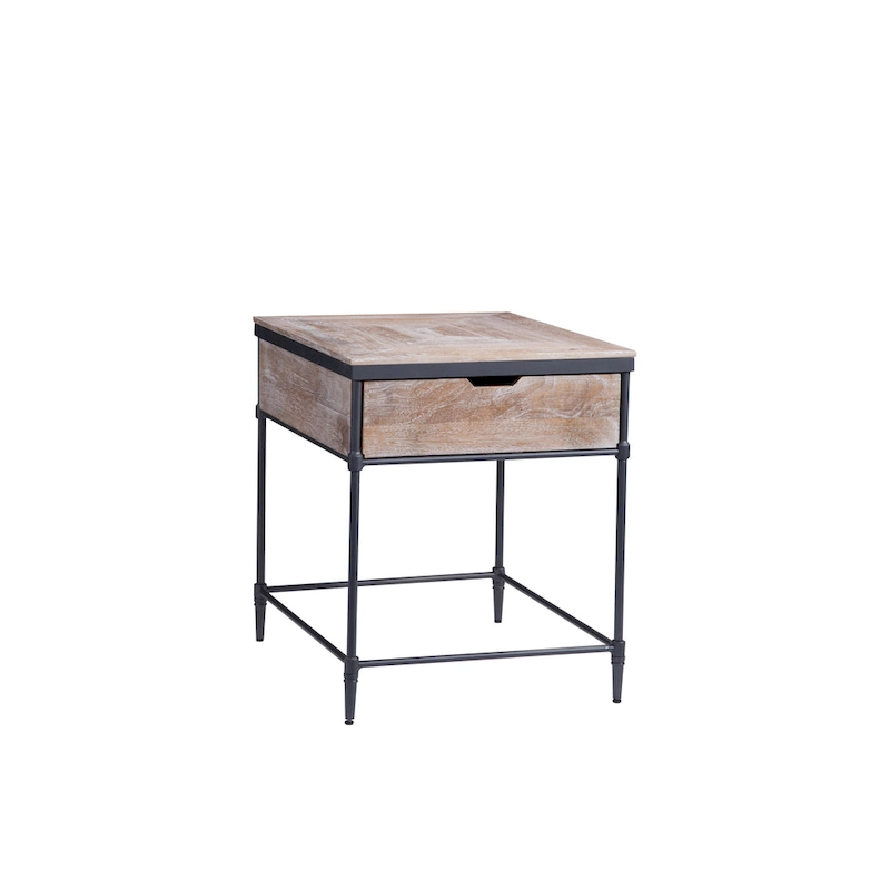 Fenway Mango Solid Wood Top Square End Table