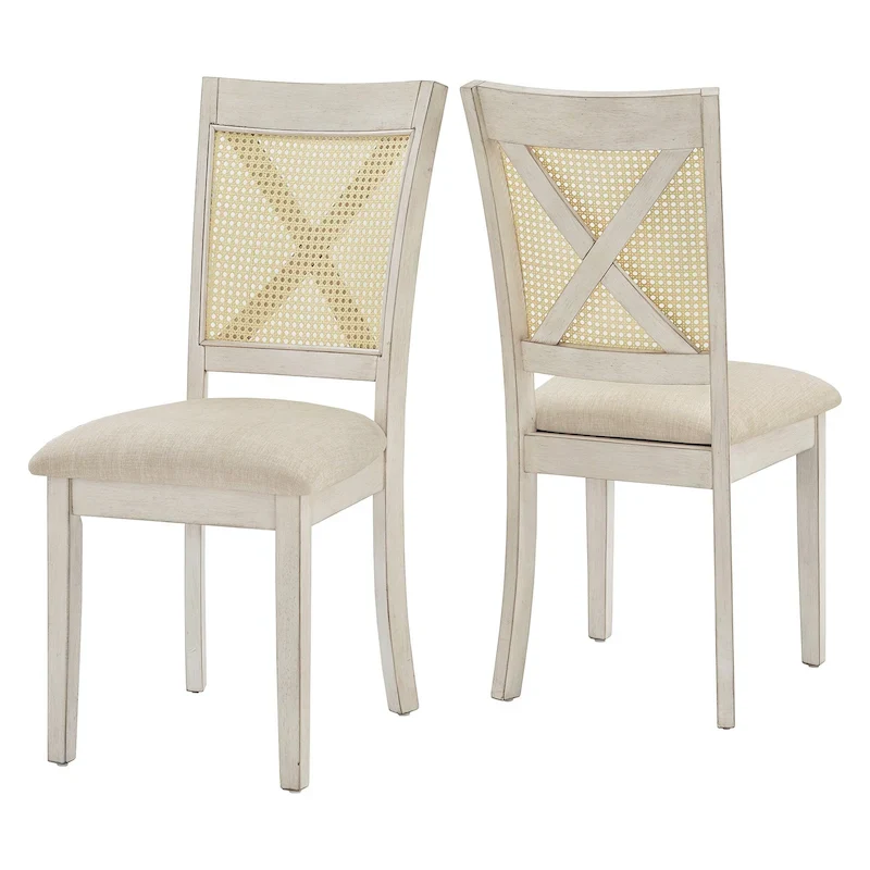 Plaga X-Back Cane Accent Dining Chair (Set of 2) by  - Dining Chair