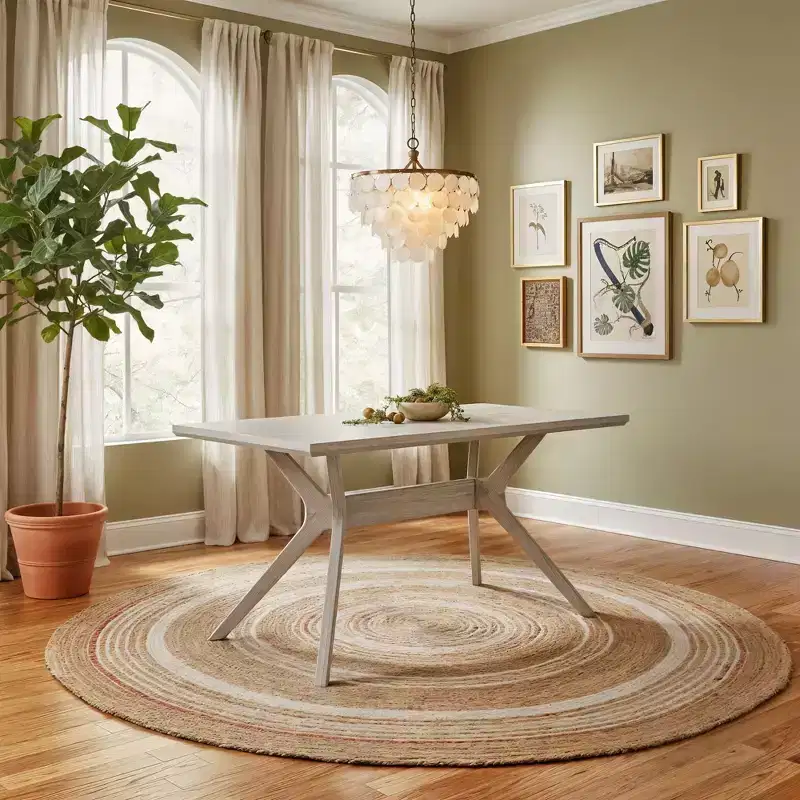 Cross Leg Rectangular Dining Table (60in / 1542mm)