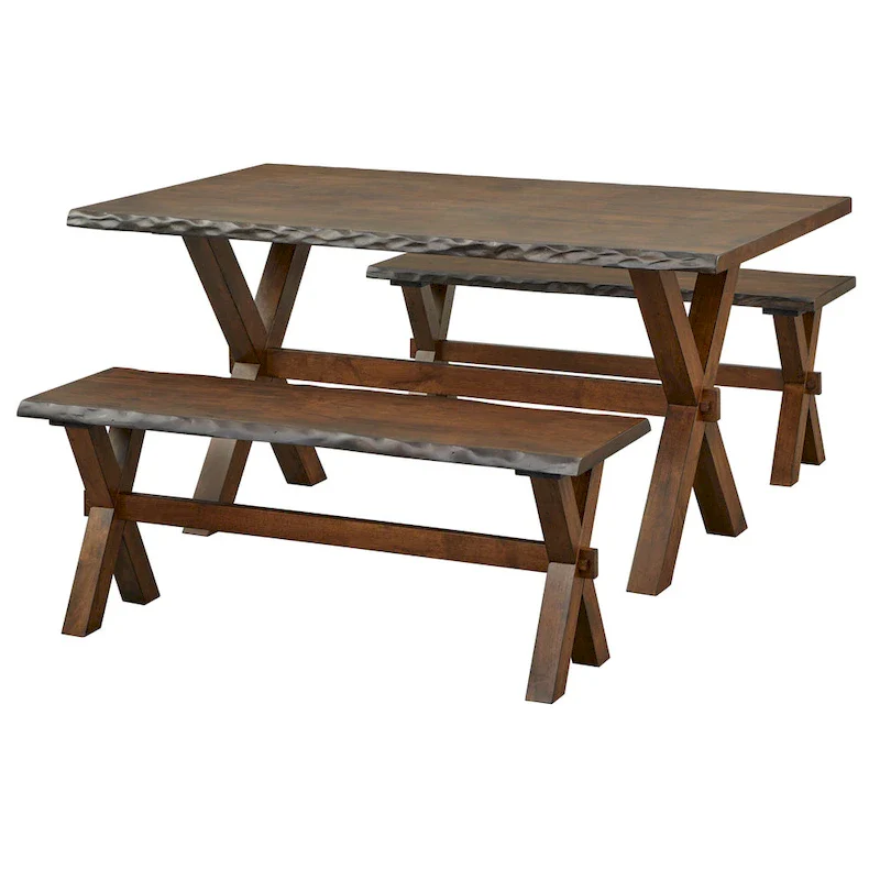 Simple Living Mandeville Live Edge Solid Wood Bench