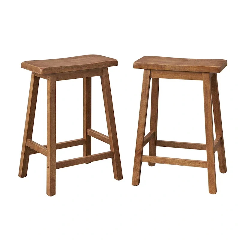 Marney Rubberwood 24-inch Counter-height Bar Stools (Set of 2)