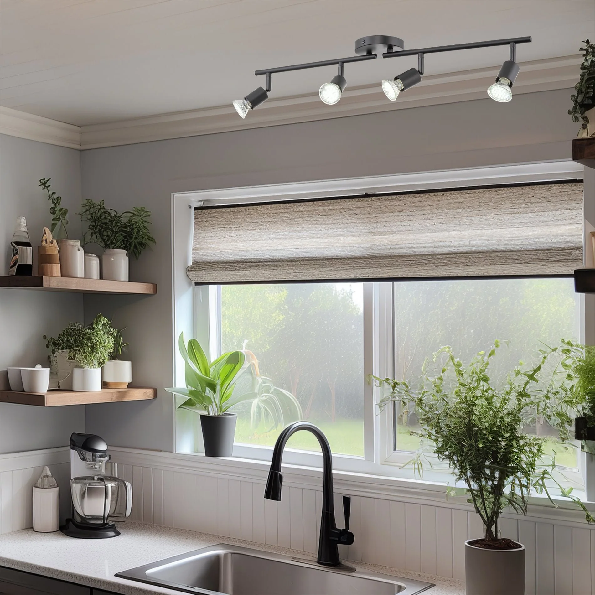 Langford 27 Modern 4-Light Directional Track Wall / Ceiling Light