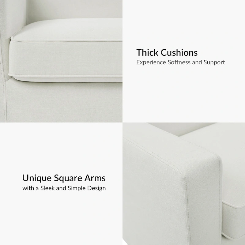 Antonio Transitional 83.5 Slipcovered Sofa with Curved Back by HULALA HOME