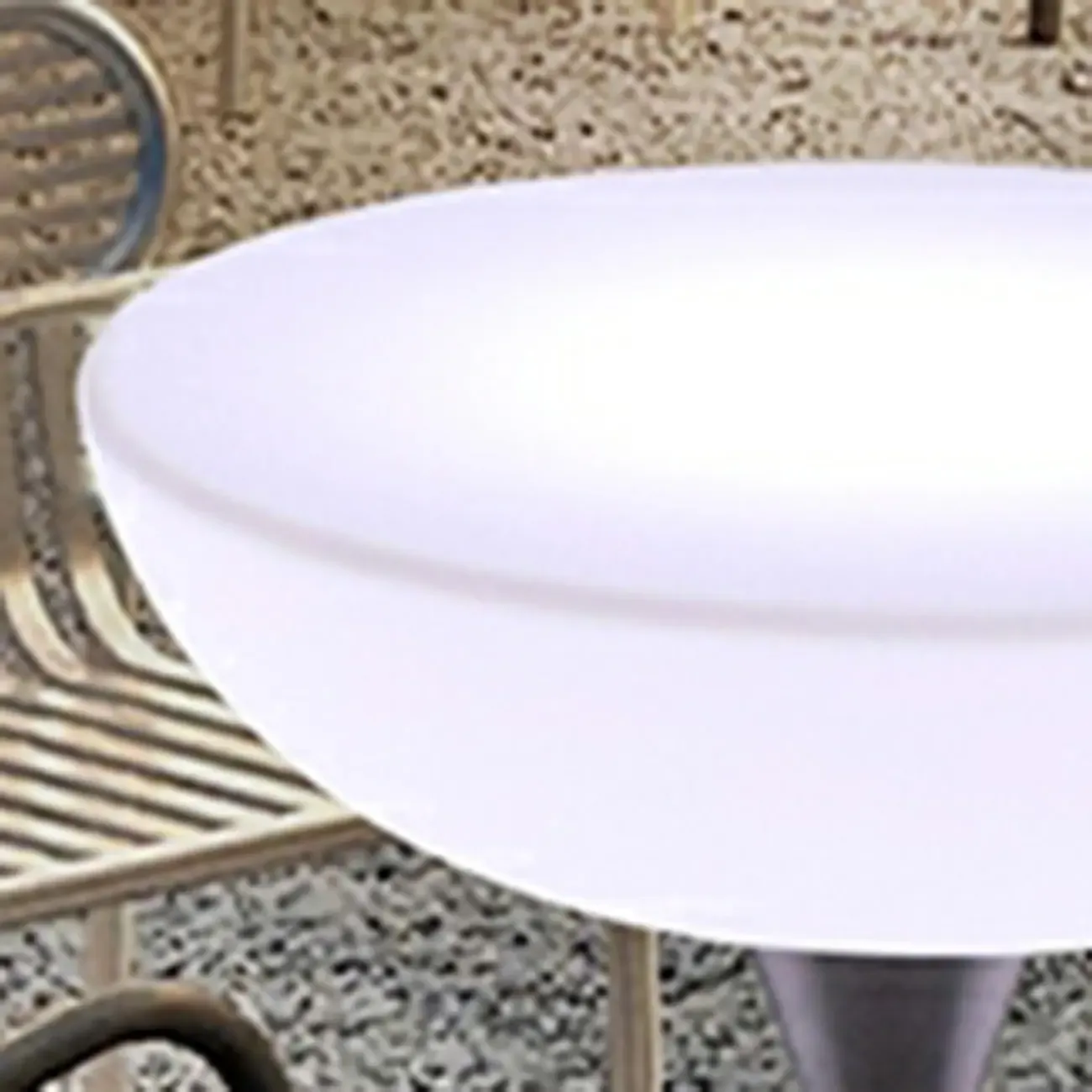 Modern Lighting White Acrylic Silver Metal Bar Tables