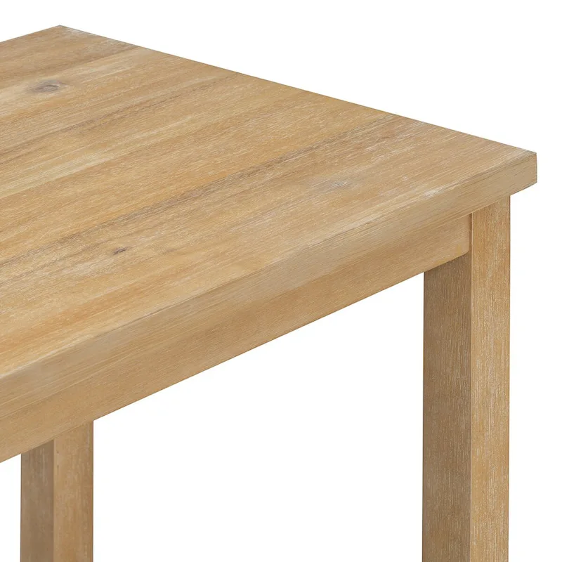 5-Piece Counter Height Dining Set, Classic Elegant Table and 4 Chairs in Natural Wood Wash