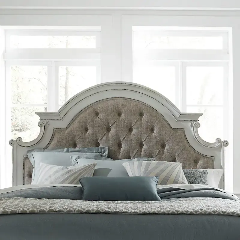 Queen Upholstered Panel Bed Headboard