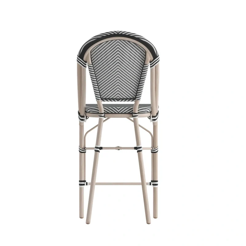 2PK Stacking Bistro Chair with Metal Frame & PE Seat