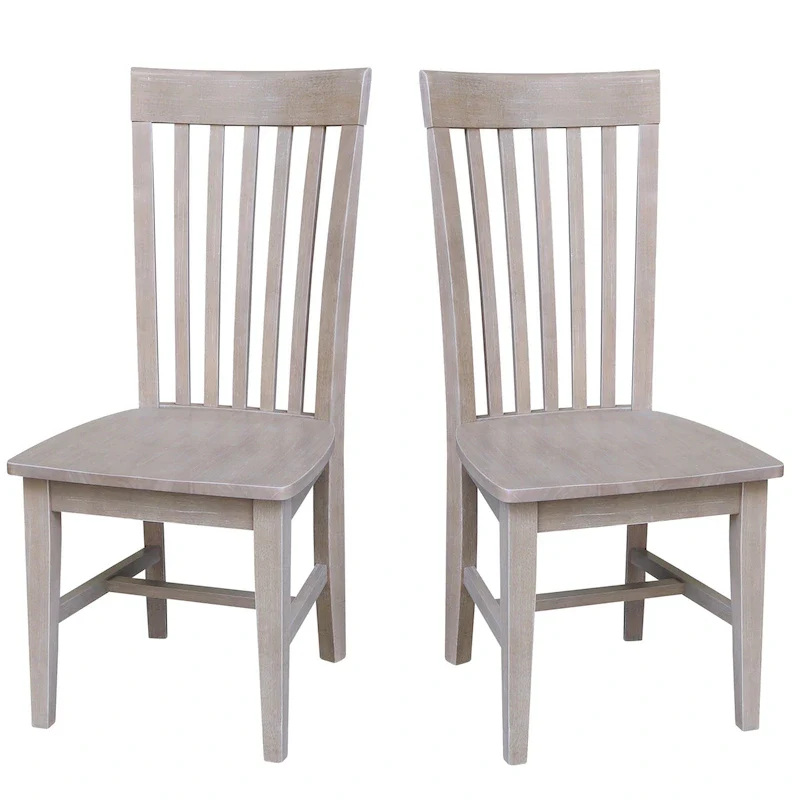 Solid Wood Tall Mission Dining Chairs, Set of 2