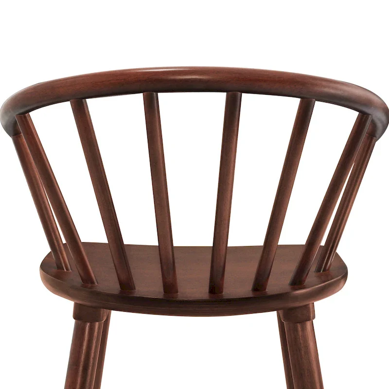 Set of 2 Counter Height 24.in Bar Stools for Kitchen Island with Solid Wood and Spindle Back Barstool