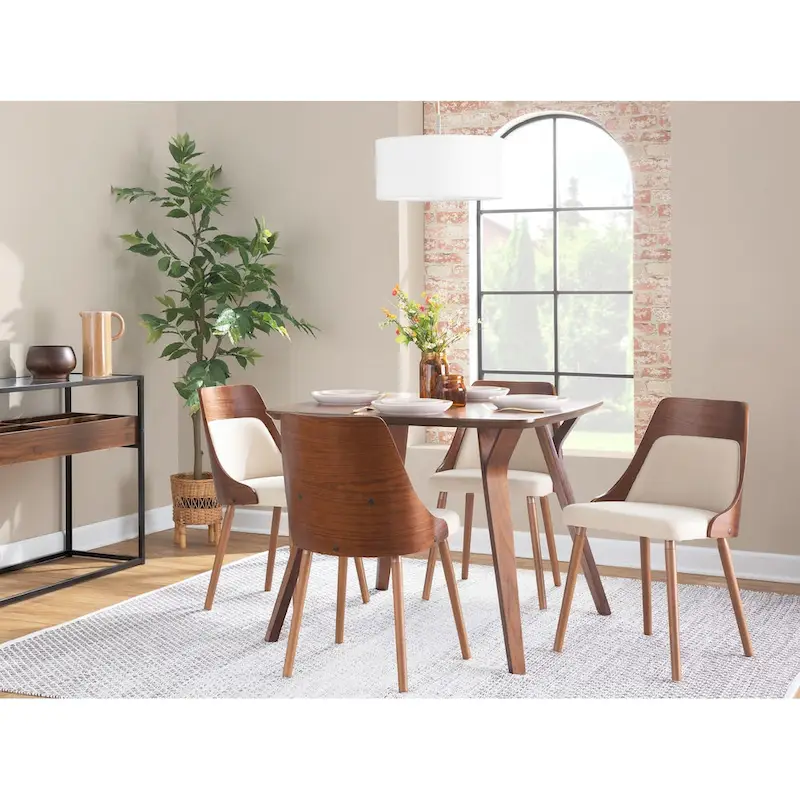 Vallemala Mid-Century Chair with Tapered Wood Legs - Set of 2