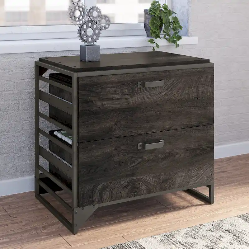 Lateral File Cabinet in Rustic Grey