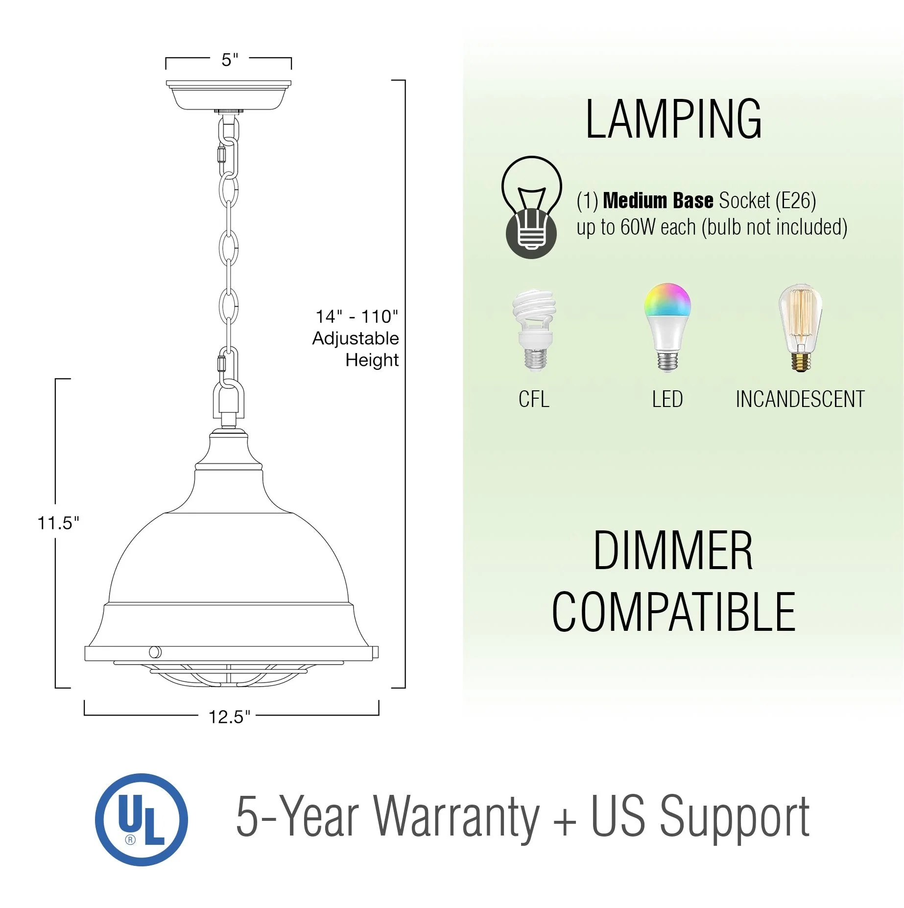 Liberty 13 Modern Industrial Pendant Light