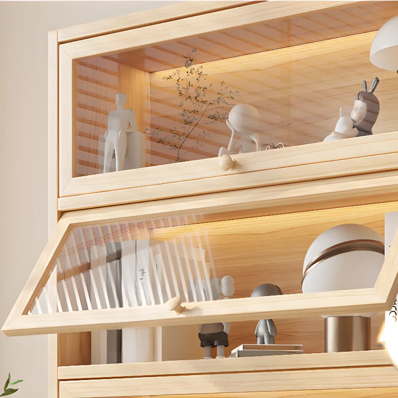 Classic Natural Finish Solid Wood 5-Shelf Display Bookcase