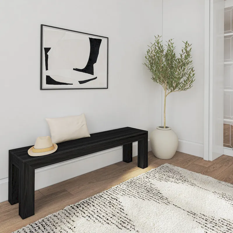 Plank and Beam Solid Wood Modern Dining Bench - 61