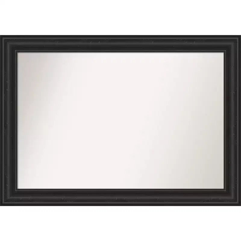 42" x 30" Non-Beveled Shipwreck Black Wall Mirror - Amanti Art