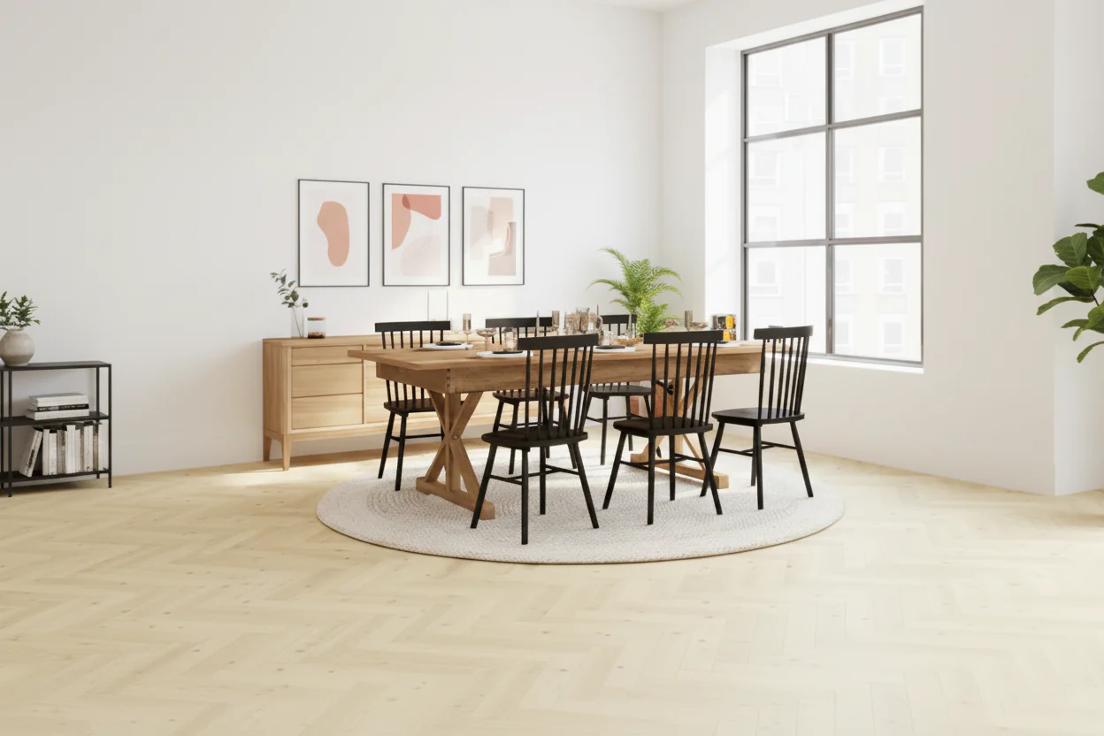 7 ft x 40 in Rectangular Solid Pine Folding Dining Table