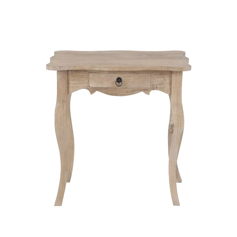 Unfinished Mindi Wood Side Table With Drawer by  - 26 x 18 x 26