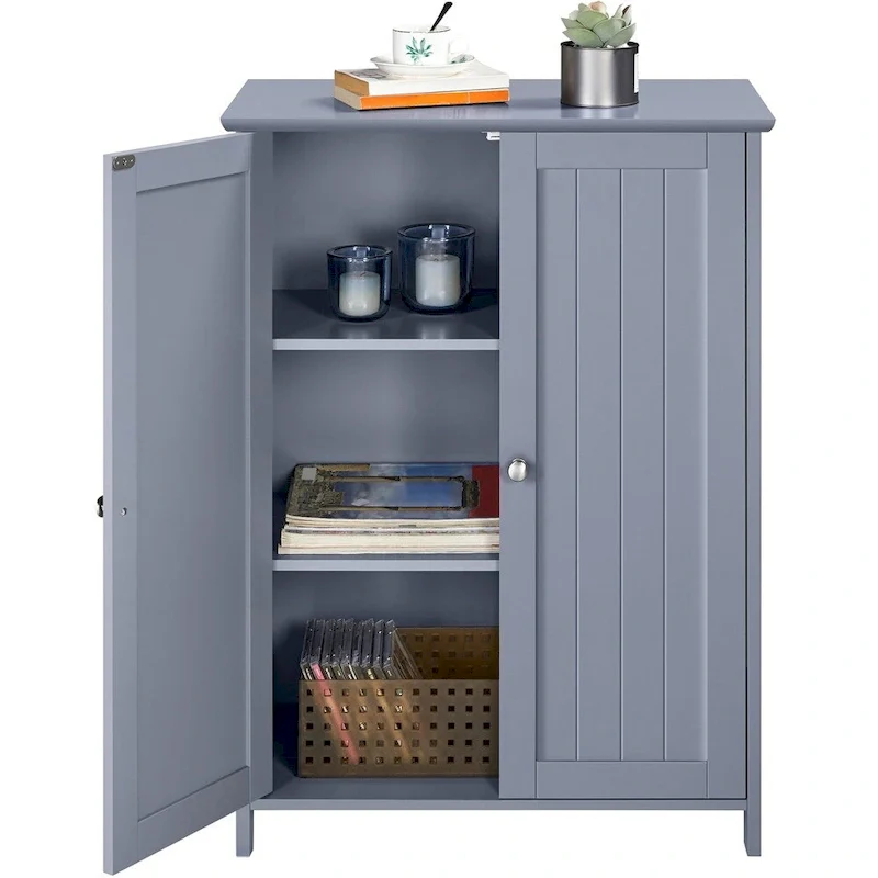 Yaheetech Floor Cabinet with 2 Doors, 2 Adjustable Shelves