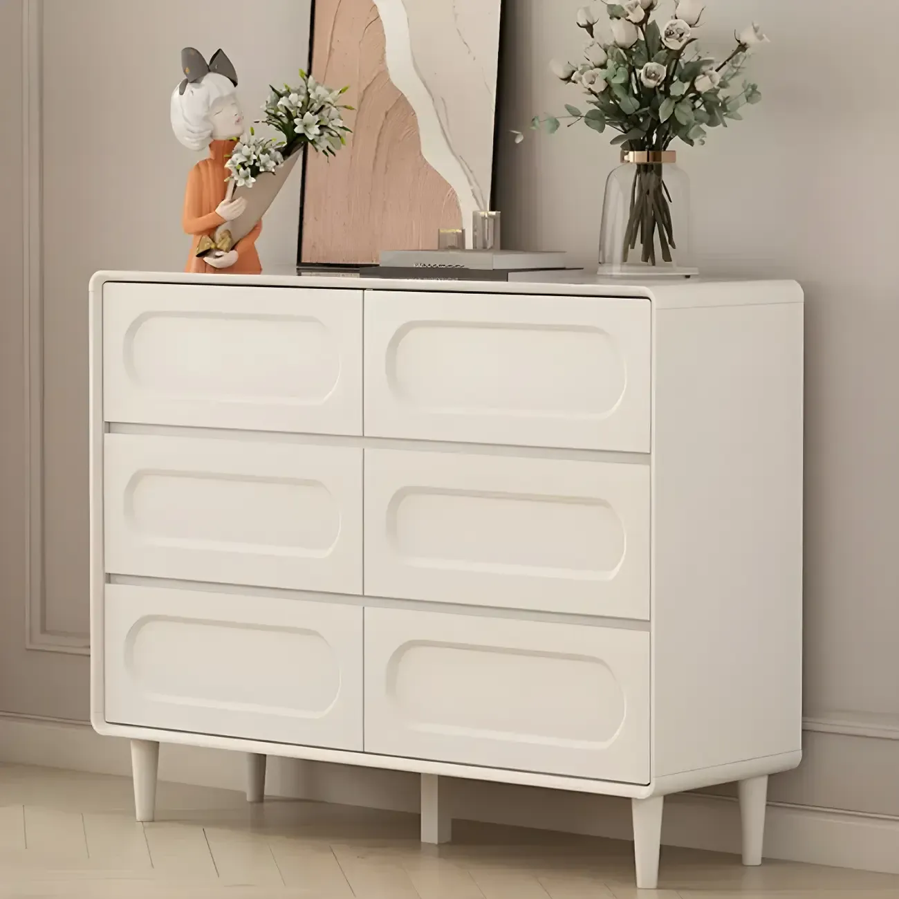 Modern White Wooden Dressers & Chests with Drawers for Homes