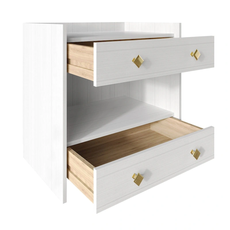 CraftPorch Mid-Century Modern 2 Piece Nightstand