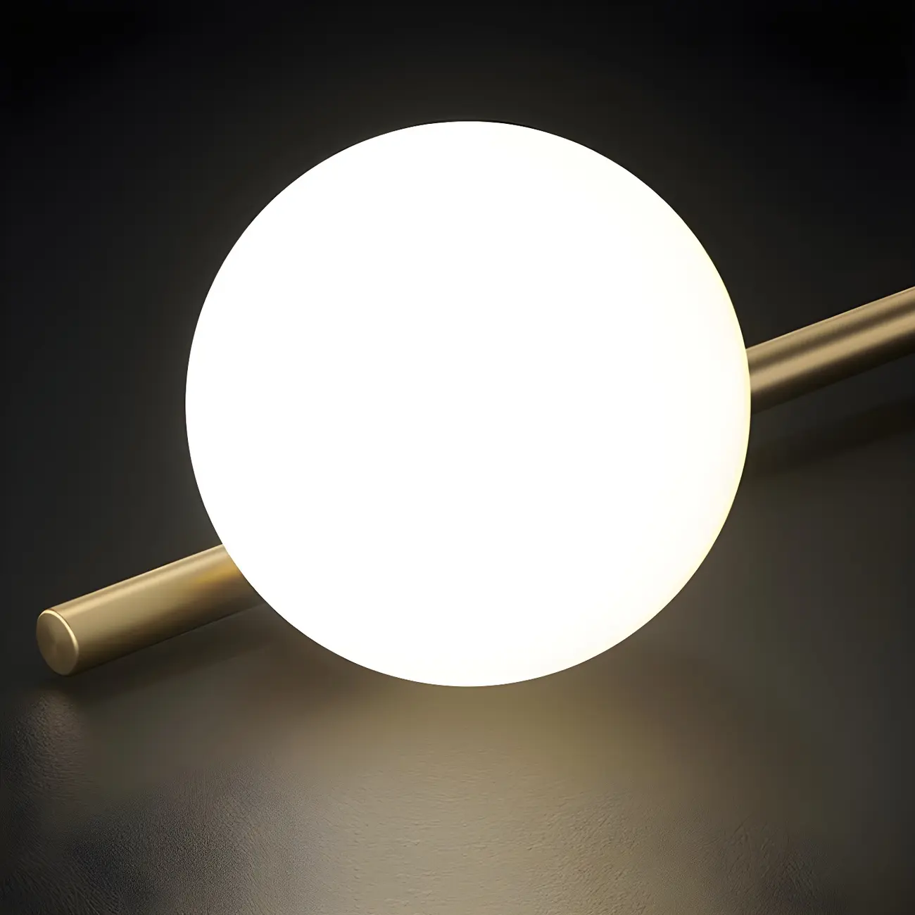 Sleek Modern Gold Glass Globe Island Chandelier