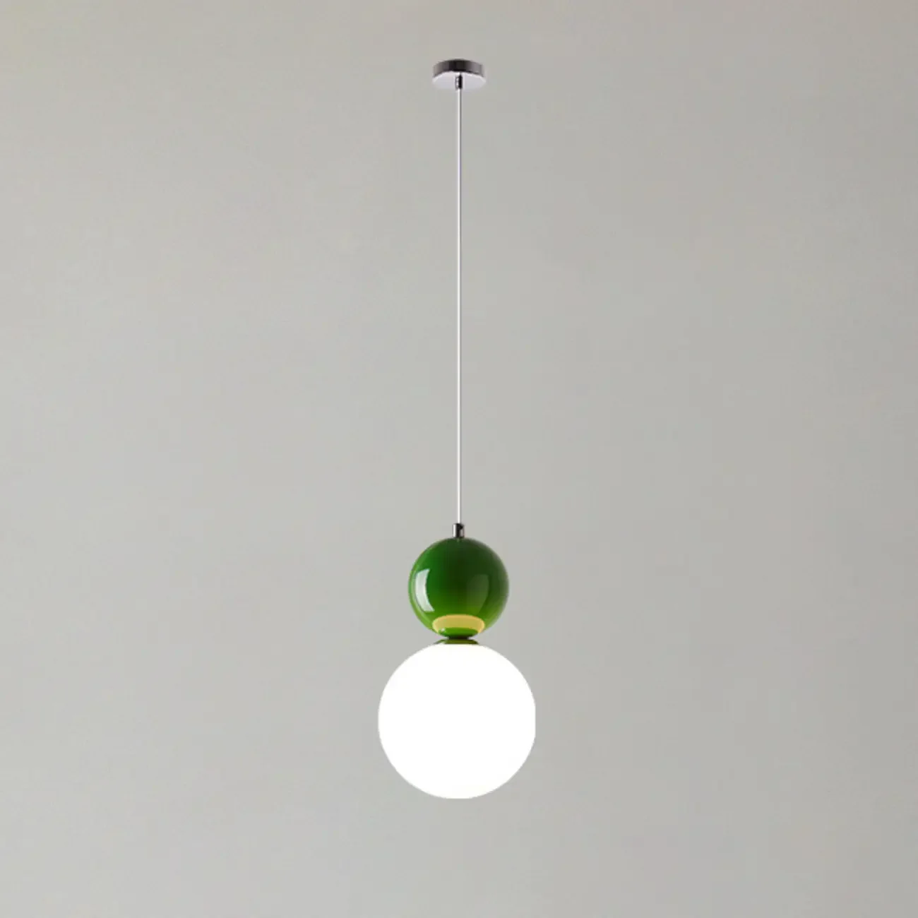 Nordic White Glass Globe LED Pendant Light