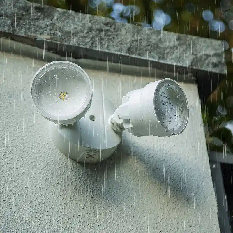 Lutec 2 Light White Outdoor Integrated LED Wall Mount Flood Light - 10.28 x 5.04 x 5.59