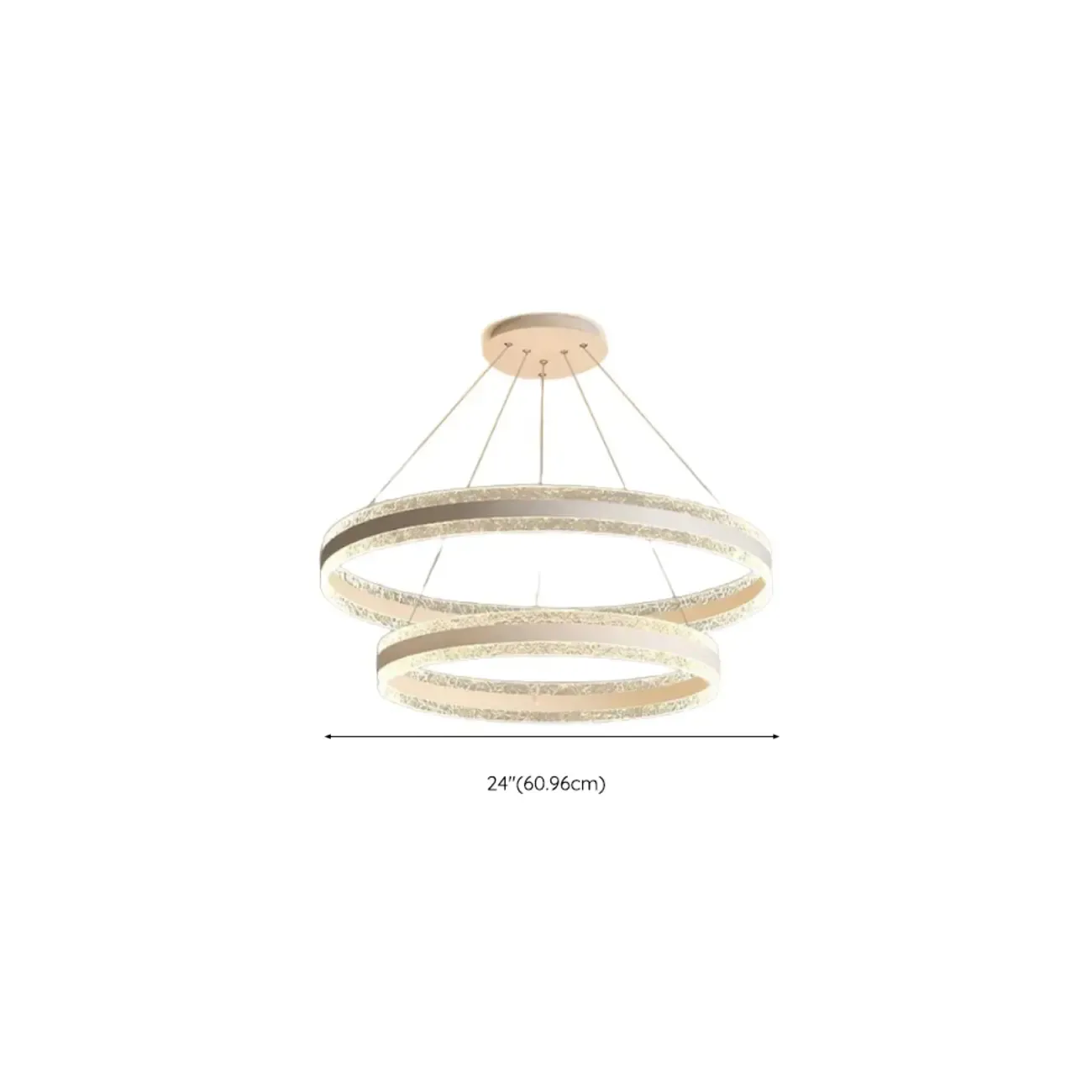 Modern LED Gold Circular Metal Chandelier