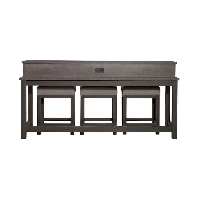 Tanners Creek Grey Console and Stools 4 Piece Bar Table Set