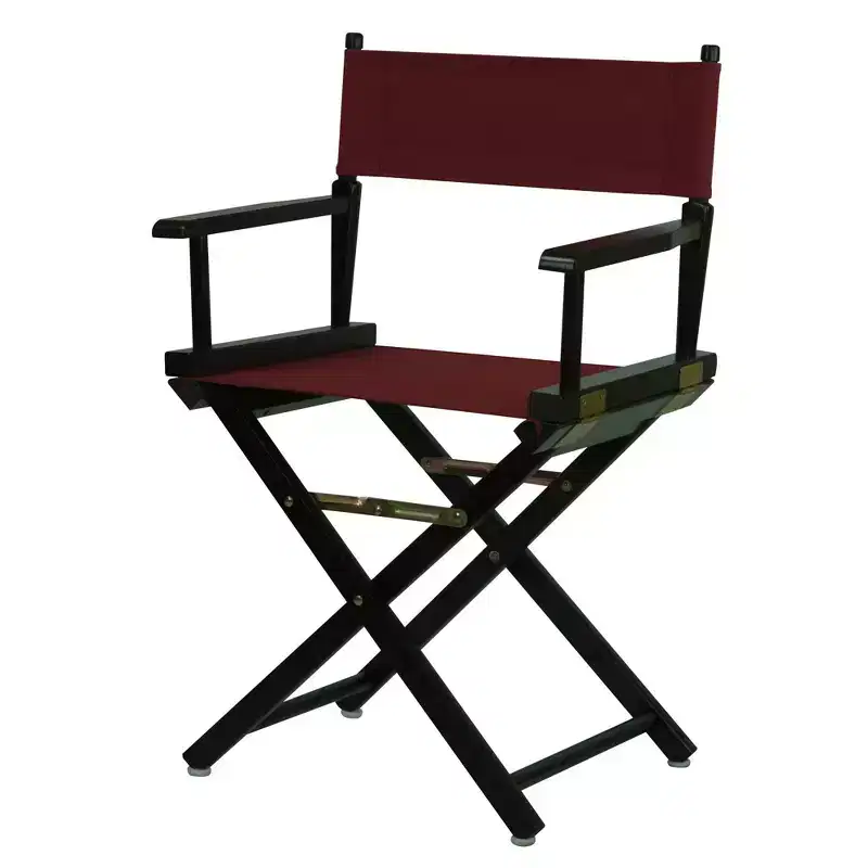 Director's Chair with Black Frame and Canvas