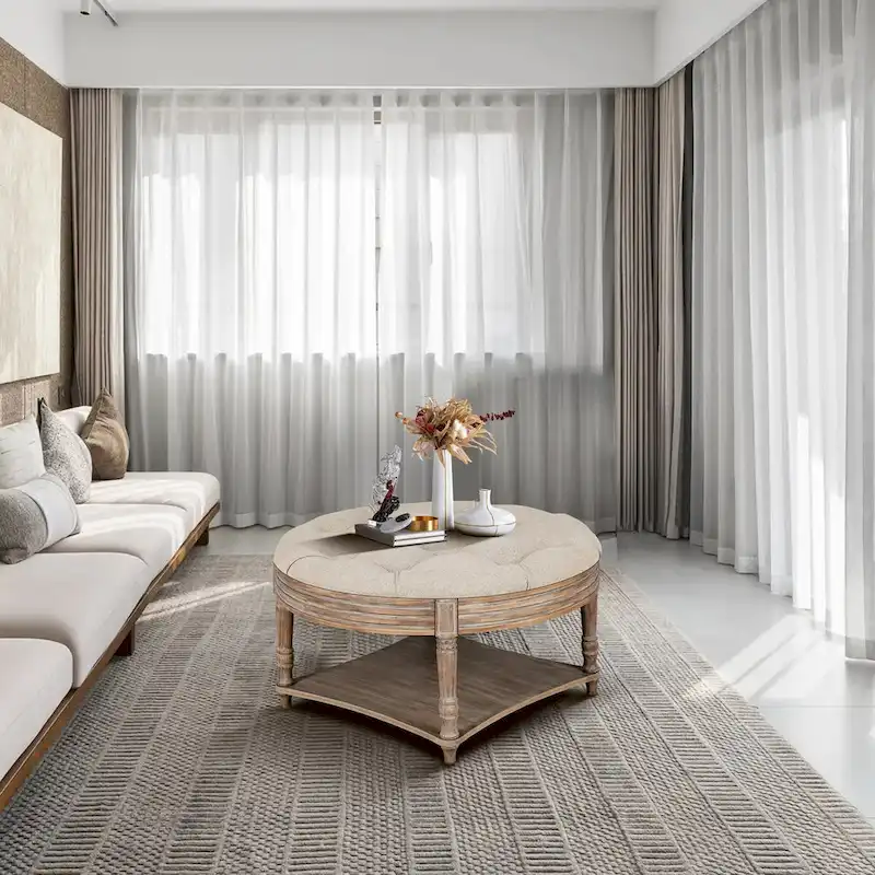 Large Round Ottoman Coffee Table