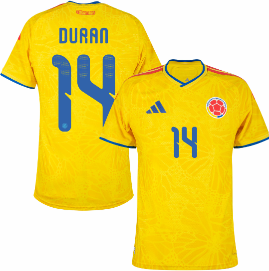 Colombia Authentic Home Duran 14 Jersey 2026-2027
