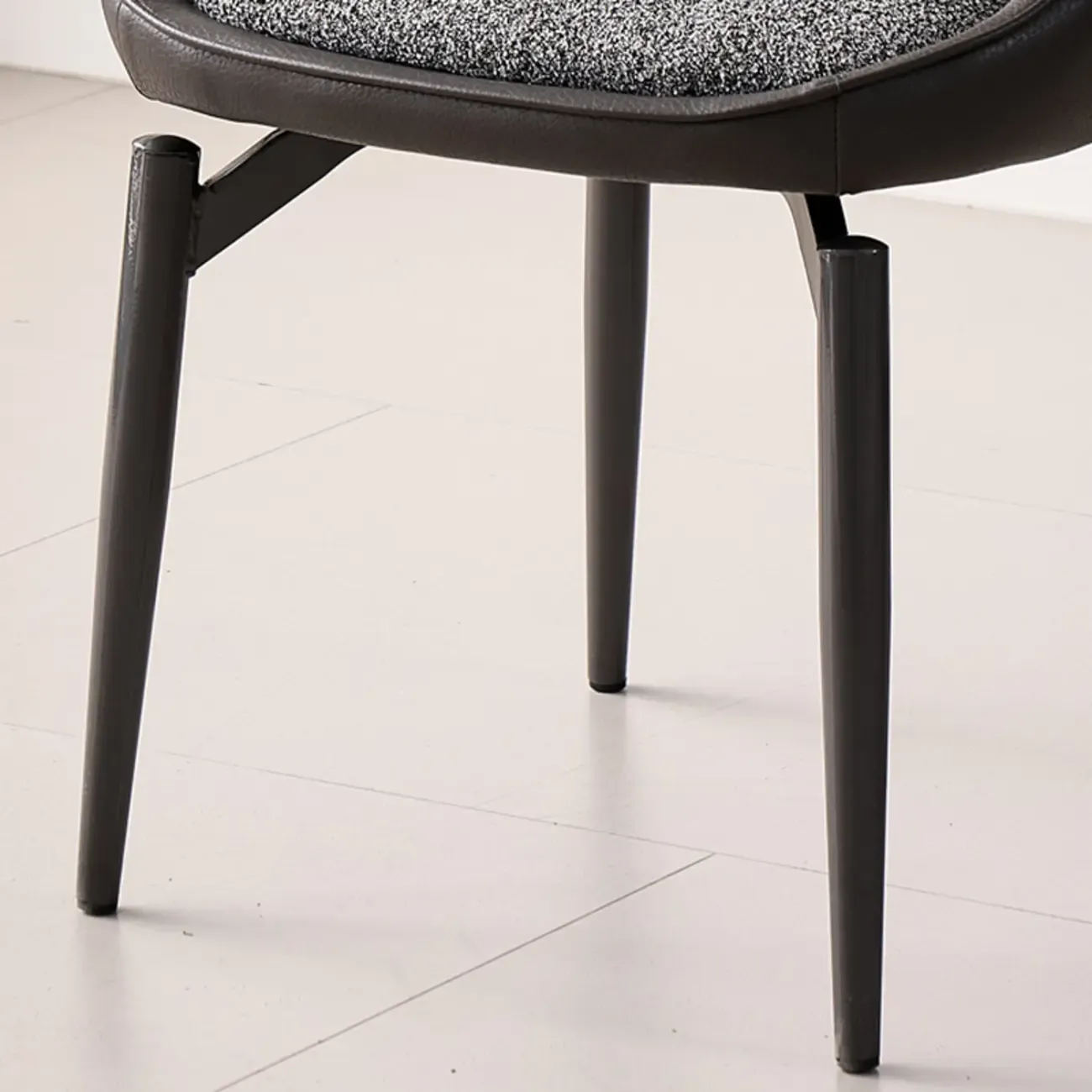 Modern Upholstered Open Back Armless Dining Chair