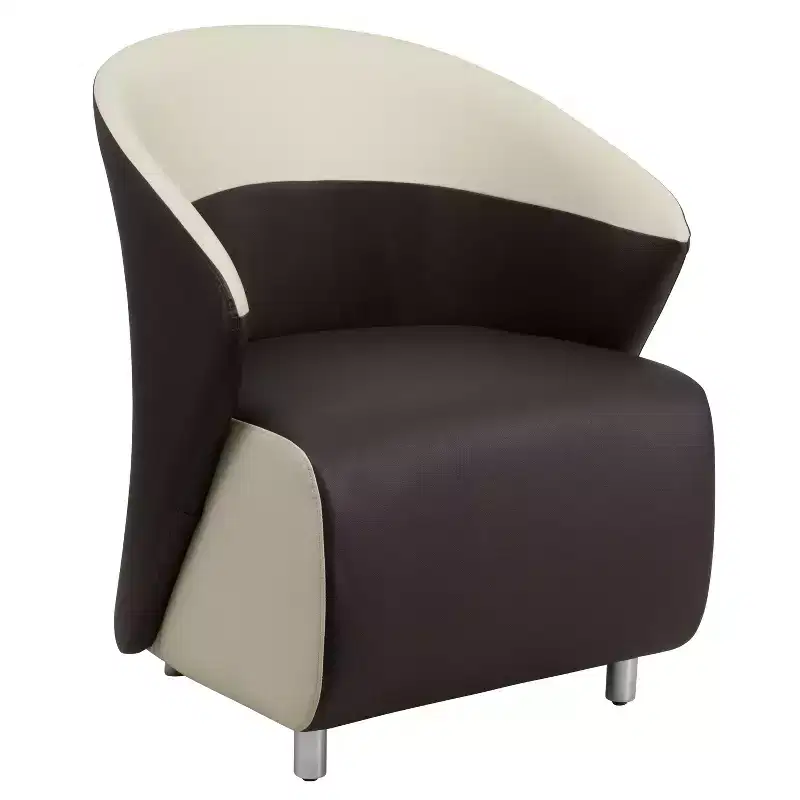 Emma and Oliver Home Office Curved Barrel Back Lounge Chair