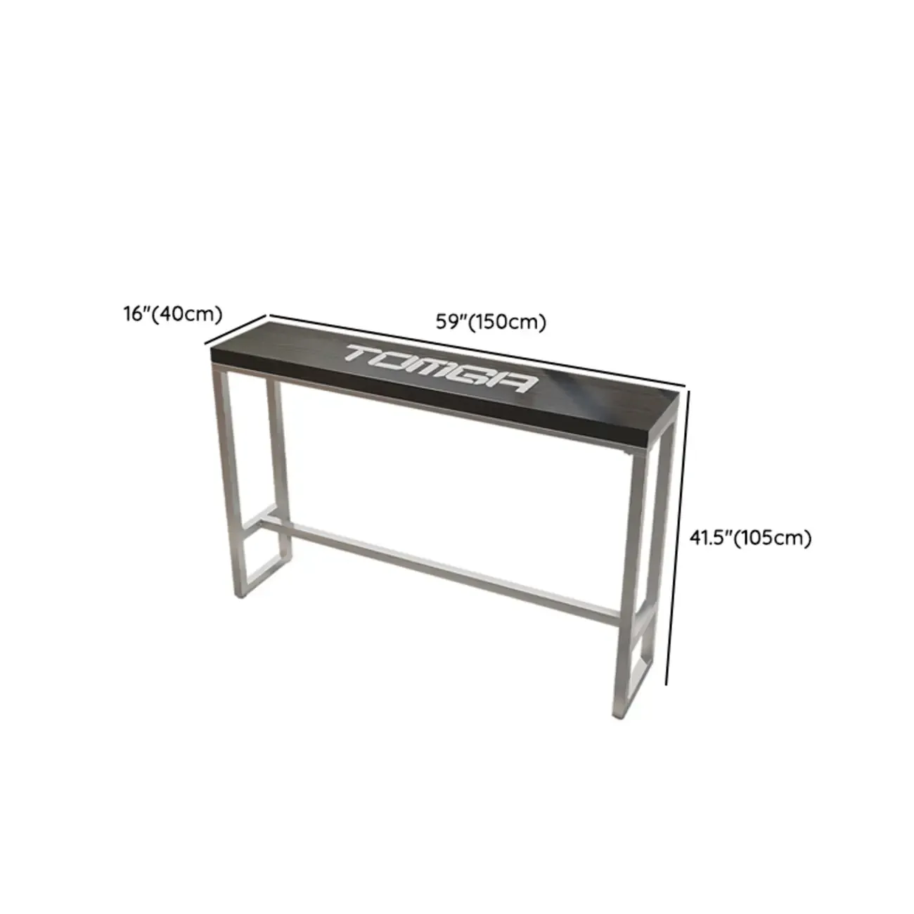 Steampunk Midnight Black Bar Table Set with Backless Stools