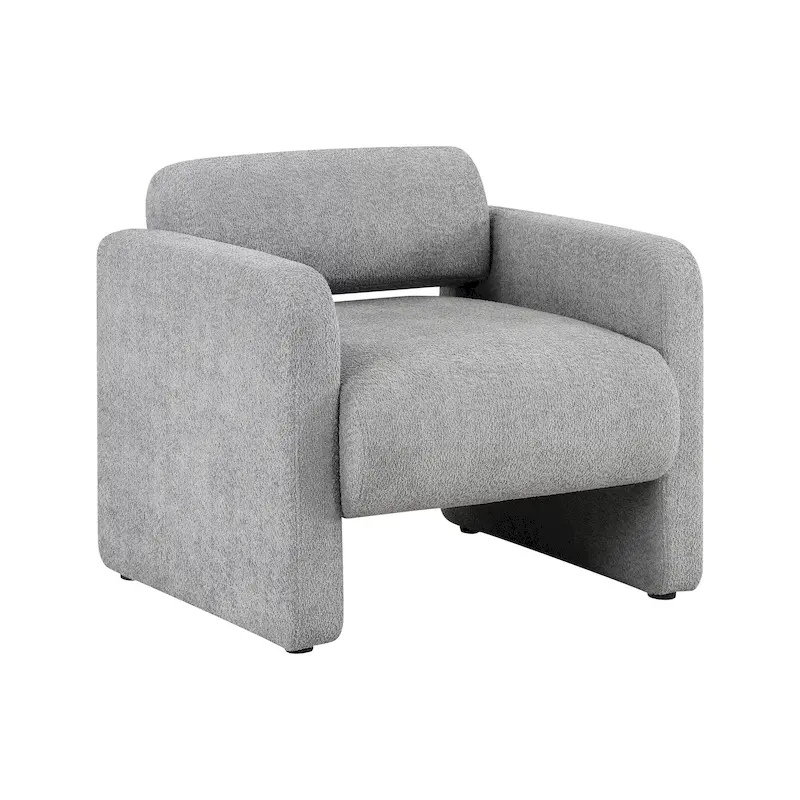 Modern Boucle Fabric Accent Chair with Arms, Upholstered Single Sofa Chair