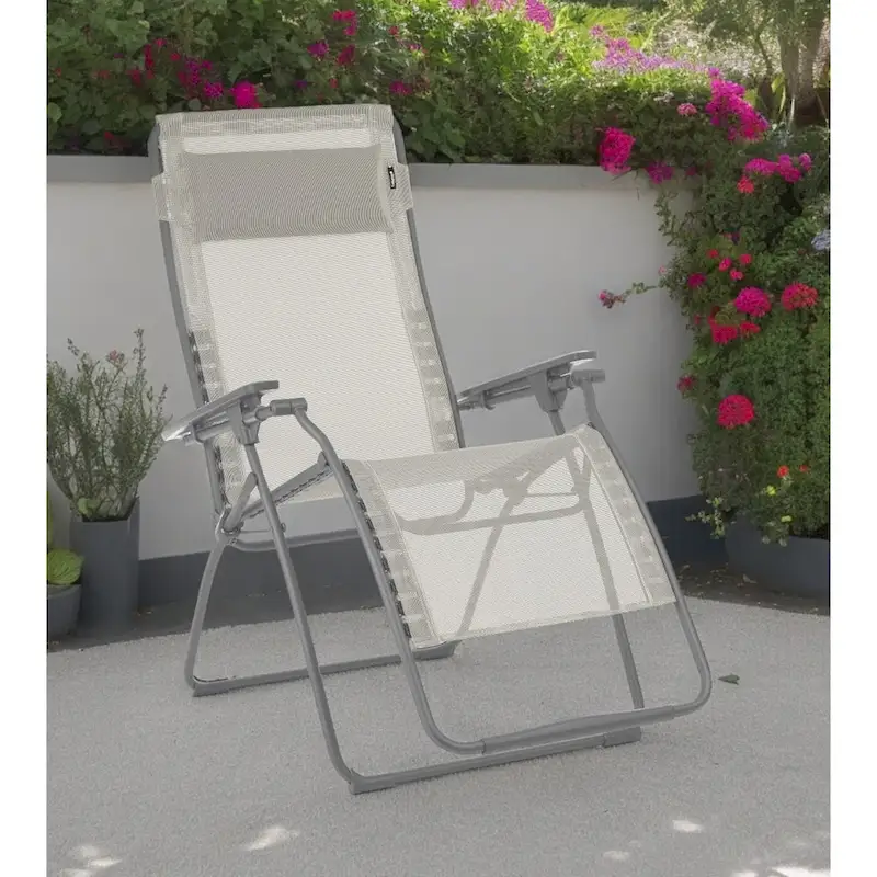 30 Inch Steel Outdoor Zero Gravity Chair with Cushion Sling Seat - 29.9 x 35.4 x 49.2