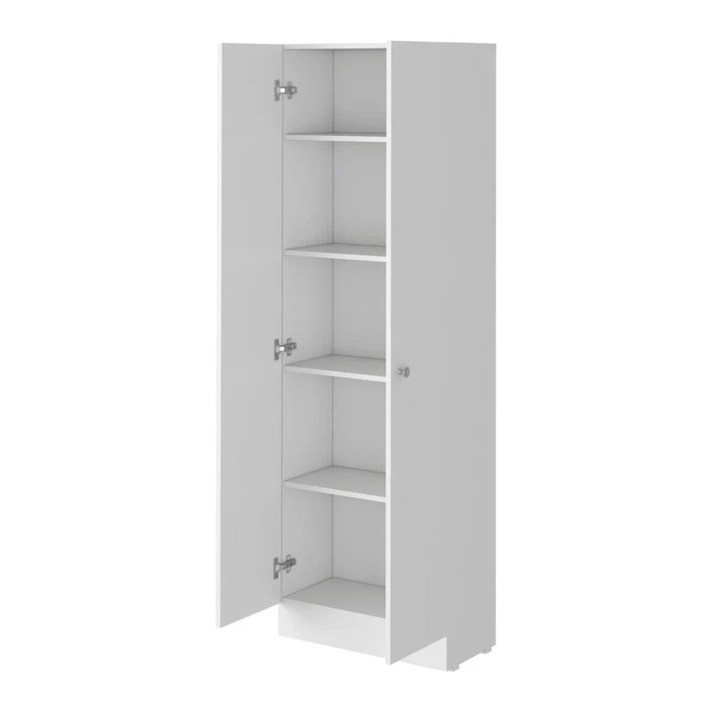 White / Black / Oak Freestanding Storage Cabinet with 10 Shelves