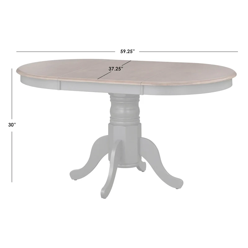 Simple Living Carolina Farmhouse Solid Wood Dining Table with Leaf