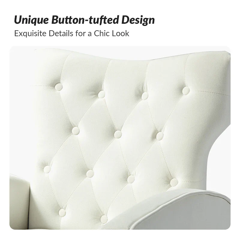 Abadiana Accent Tufted Chair with Metal Base by HULALA HOME