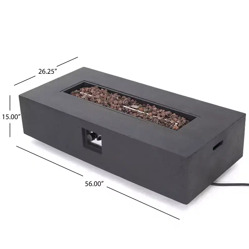 Christopher Knight Home Asha Rustic 5 Piece Patio Firepit Set with Tank Holder
