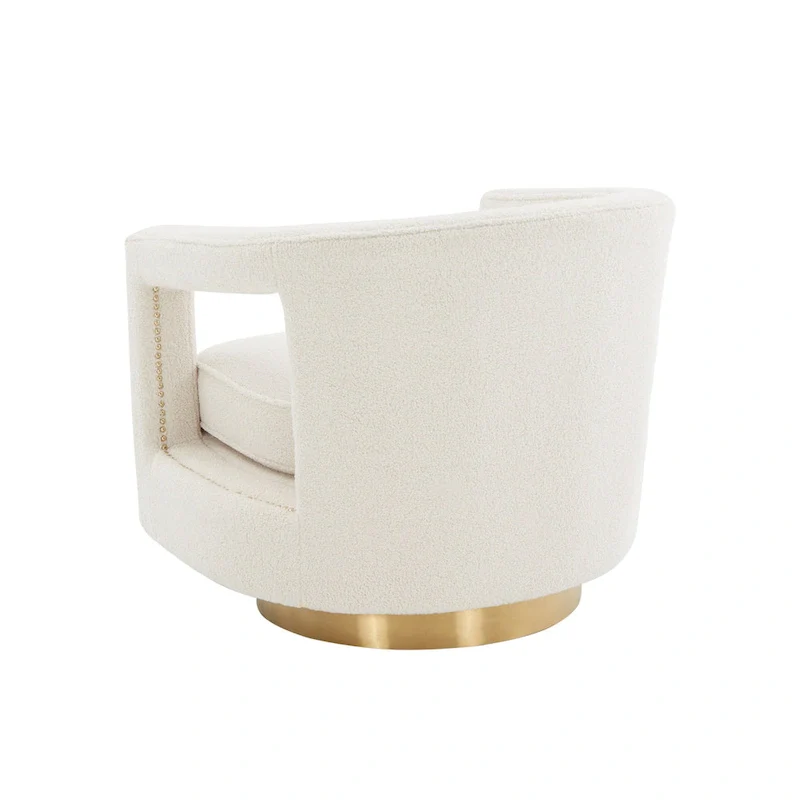 Stark Modern Velvet Swivel Accent Chair