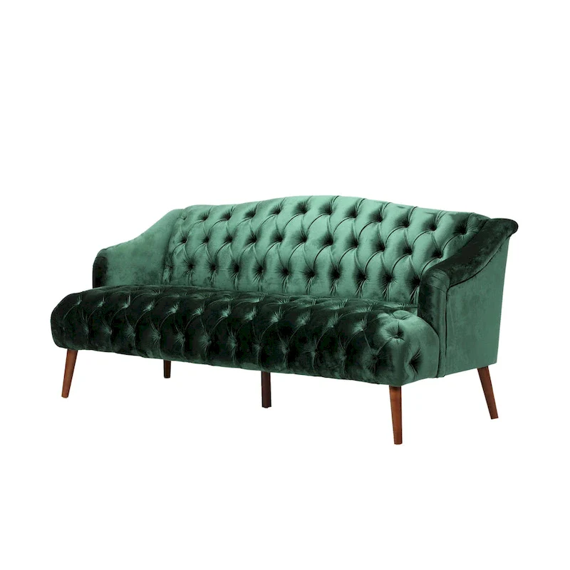 Adelia Modern Glam Tufted Velvet Sofa by Christopher Knight Home