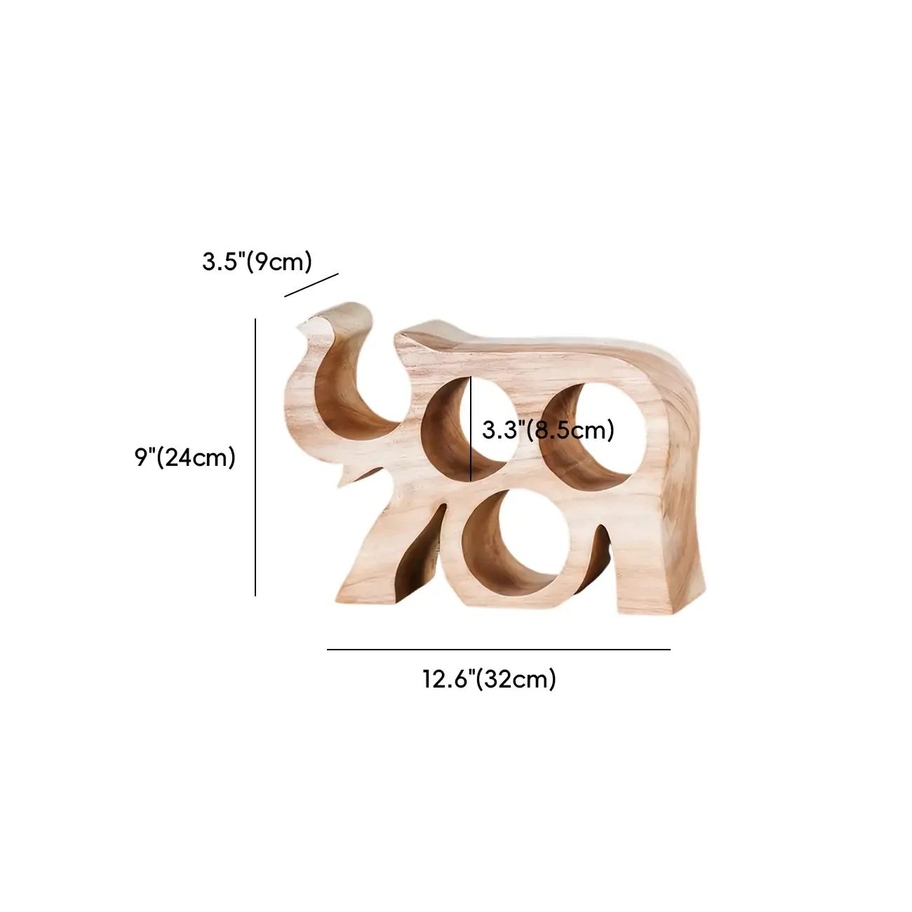 Solid Wood Tree Design Handcraftd Wine Rack Table Top