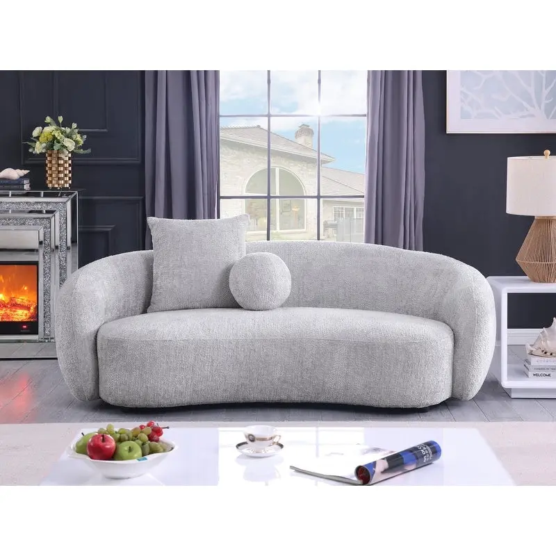 Best Quality 2pc Teddy Fabric Sofa & Loveseat