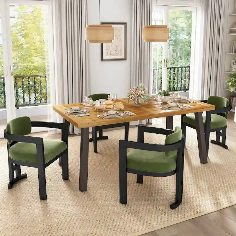 Christopher Knight Home - Evelyn Upholstered Rubberwood Dining Chairs (Set of 4)