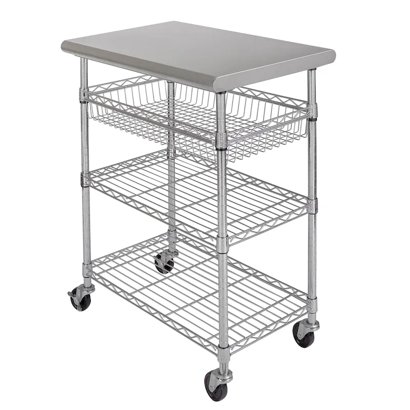 Stainless-Steel Utility Cart NSF, 30 W x 20 D x 36 H - N/A