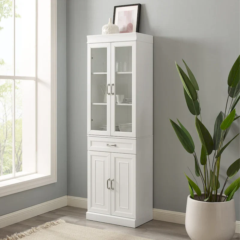 Crosley Stanton Glass Door Pantry - 14.5 x23.75 x78